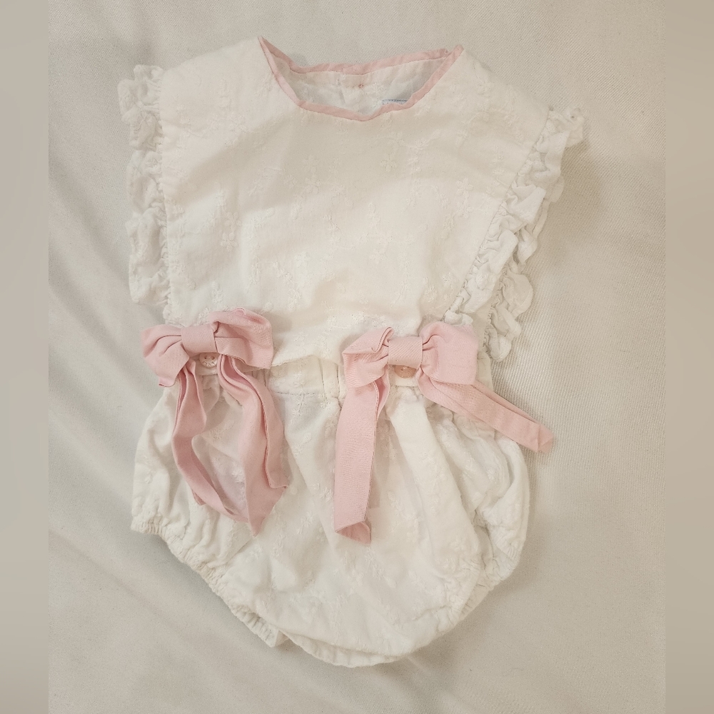 Luli and me onesie with pink bows